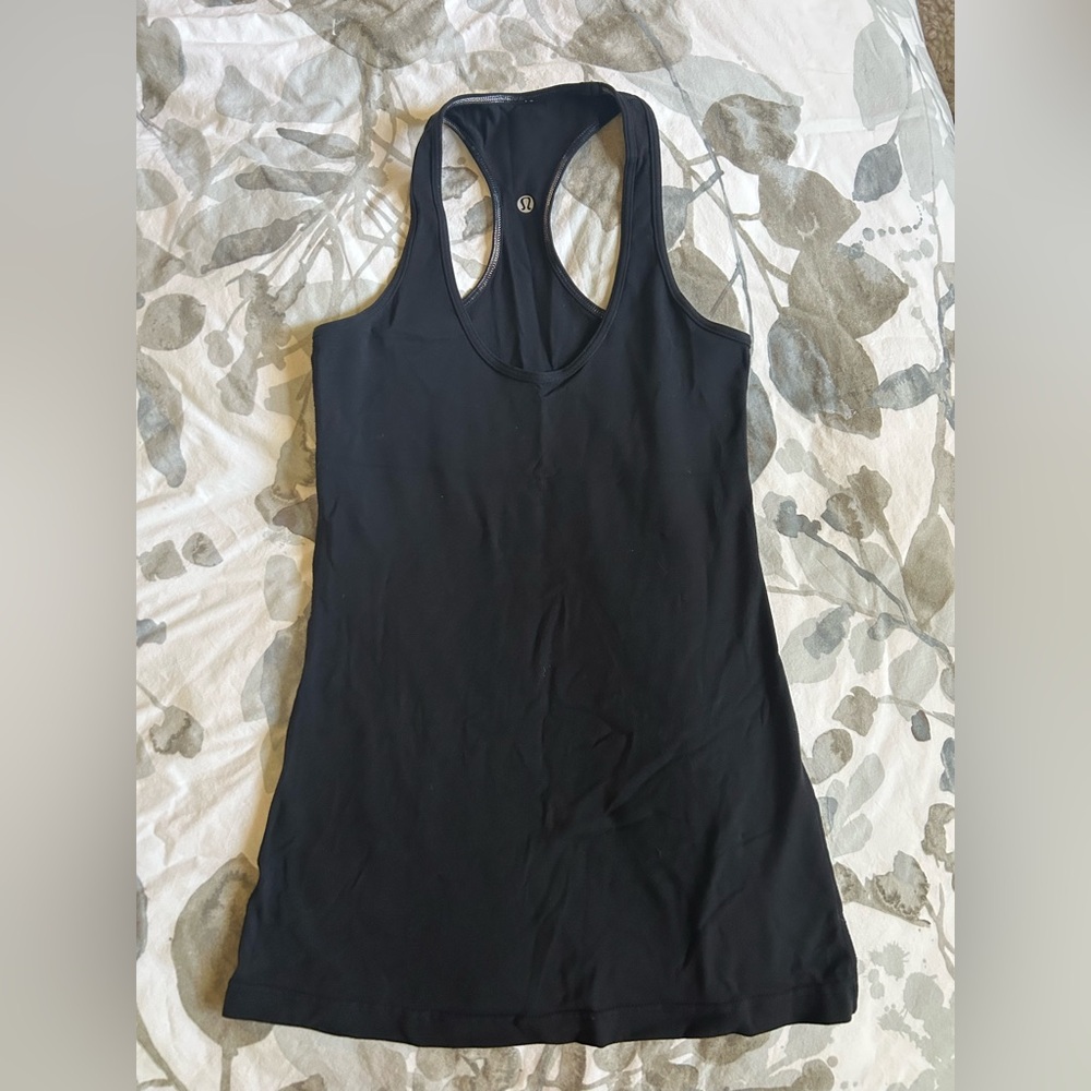 lululemon | cool racerback reversible - black or black w/ white ombré stitching - Picture 4 of 10